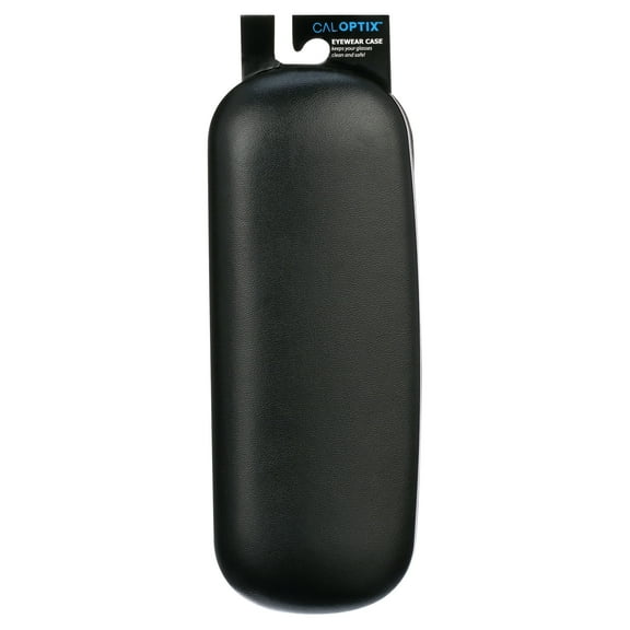 Cal Optix Unisex Black Protective Hard Shell Case for Small Polyurethan Leatherette Eyeglass Frames