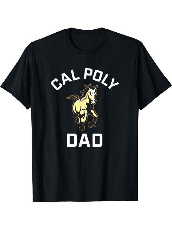 Cal Poly Mustangs Arched Dad T-Shirt