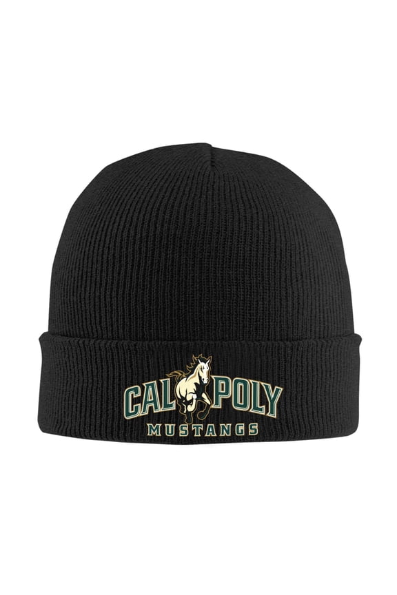 Cal Poly Mustangs Beanie Hat For Men And Women Winter Warm Hats Knit Slouchy Thick Skull Cap