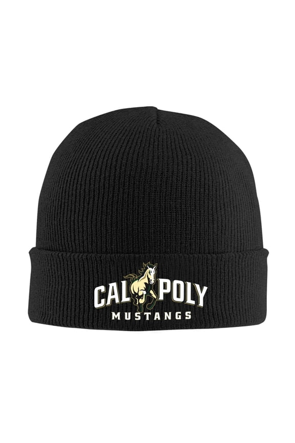 Cal Poly Mustangs Beanie Hat For Men And Women Winter Warm Hats Knit Slouchy Thick Skull Cap