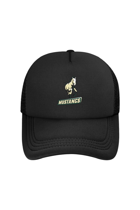Cal Poly Mustangs Solid Color Lightweight Adult Mesh Baseball Cap