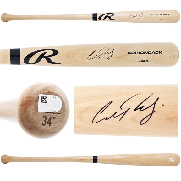 Cal Raleigh Autographed Blonde Rawlings Pro Baseball Bat Seattle Mariners Fanatics & MLB Holo 241376