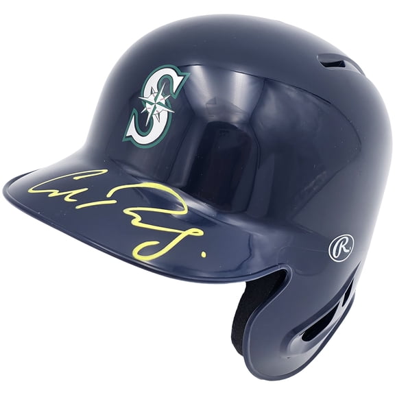 Cal Raleigh Autographed Seattle Mariners Navy Blue Mini Helmet Fanatics & MLB Holo 241372