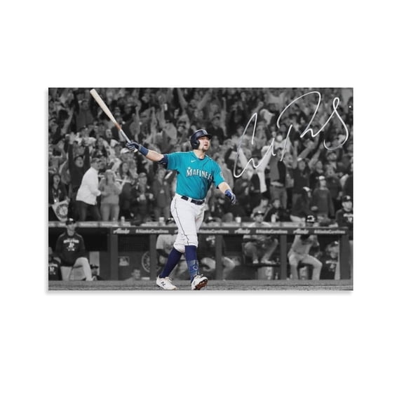 Cal Raleigh Baseball Poster Artworks Picture Print Poster Wall Art Painting Canvas Gift Decor Home Posters Decorative 24x36inch(60x90cm)