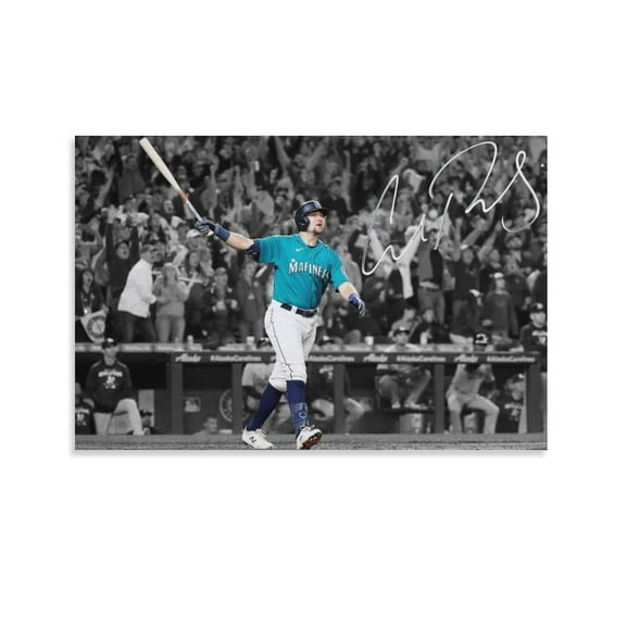 Cal Raleigh Baseball Sports Poster Print Photo Art Painting Canvas Poster Home Decorative Bedroom Modern Decor Posters Gifts 16x24inch(40x60cm)