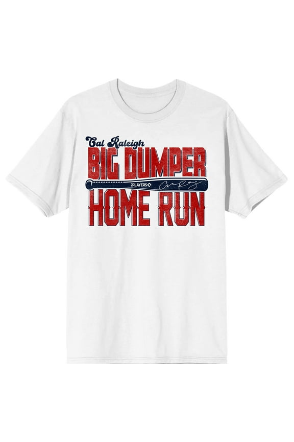 Cal Raleigh Home Run Derby Winner Baseball Grand Slam Big Dumper Men's White Crew Neck Short Sleeve Tee-Large