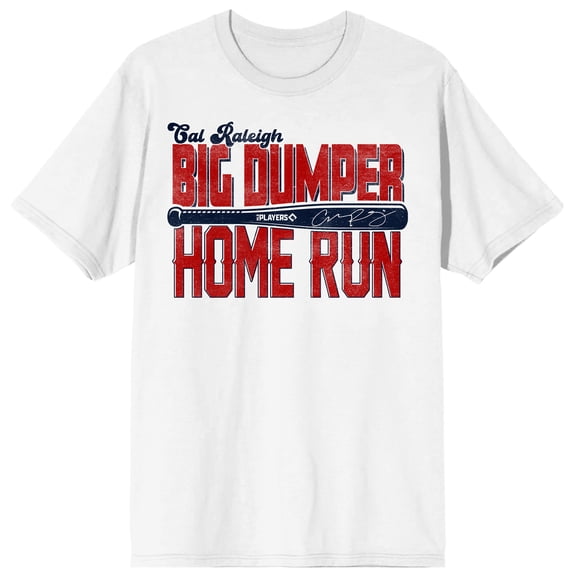 Cal Raleigh Home Run Derby Winner Baseball Grand Slam Big Dumper Men's White Crew Neck Short Sleeve Tee-Small