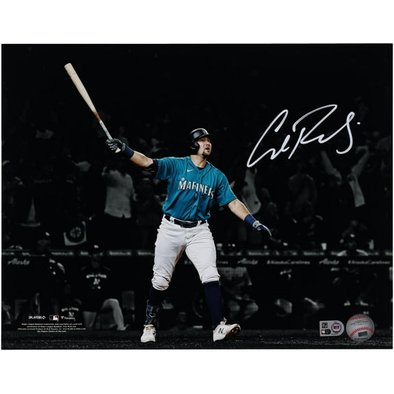 Cal Raleigh Seattle Mariners Autographed 11" x 14" Home Run Spotlight Photograph - Fanatics Authentic Certified