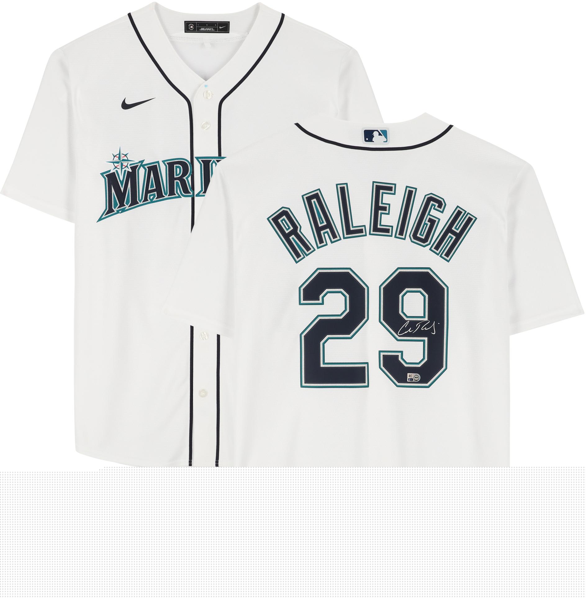 Cal Raleigh Seattle Mariners Autographed White Replica Jersey - Fanatics Authentic Certified