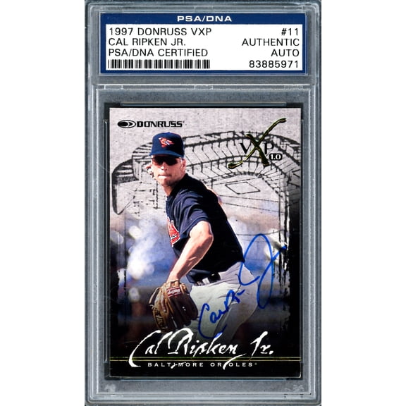 Cal Ripken Jr. Autographed 1997 Donruss VXP Card #11 Baltimore Orioles PSA/DNA #83885971