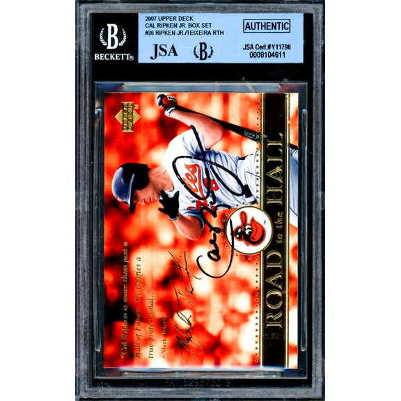 Cal Ripken Jr. Autographed 2007 Upper Deck Card #36 Baltimore Orioles Box Set Beckett BAS #8104611