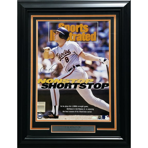 Cal Ripken Jr. Autographed Framed 16x20 Sports Illustrated Cover Photo Baltimore Orioles Steiner Holo SKU #250214