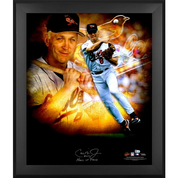 Cal Ripken Jr. Baltimore Orioles Framed Autographed 20" x 24" In Focus Photograph with HOF Inscription - Fanatics Authentic Certified