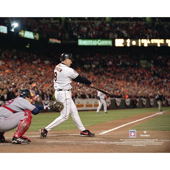 Cal Ripken Jr. Baltimore Orioles Unsigned Swings at Bat in Last Career Game Photograph
