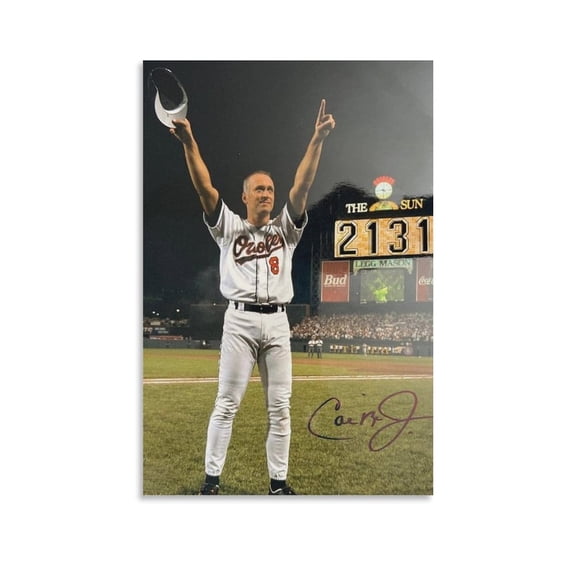 Cal Ripken Jr Baseball Player Canvas Poster Wall Art Poster Scroll Canvas Painting Picture Living Room Decor Home 12x18inch(30x45cm)