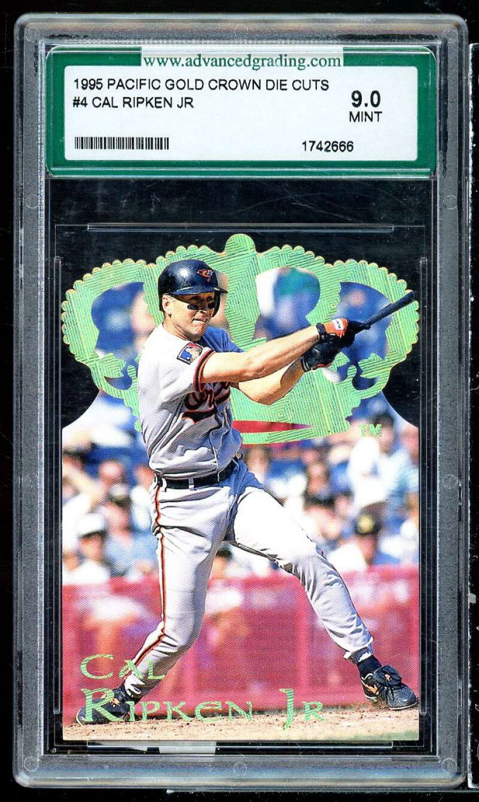 Cal Ripken Jr. Card 1995 Pacific Gold Crown Die Cuts #4 AGS 9 MINT ...
