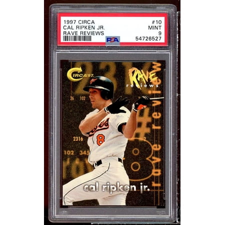 Cal Ripken Jr. Card 1997 Circa Rave Reviews #10 PSA 9