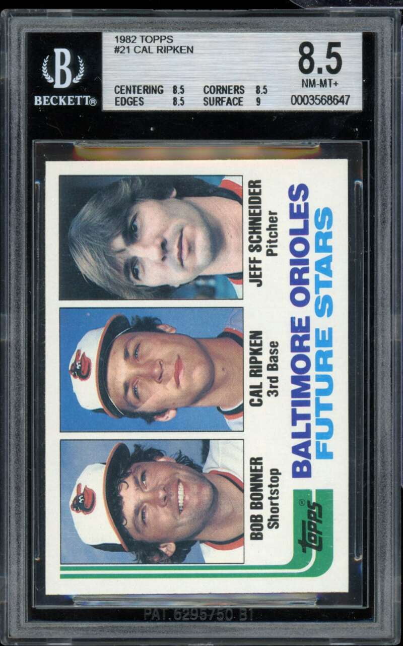 Cal Ripken Jr Rookie Card 1982 Topps #21 BGS 8.5 - Walmart.com