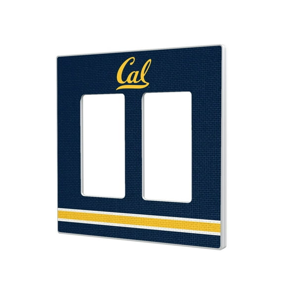 Cal Bears Stripe Design Double Rocker Light Switch Plate