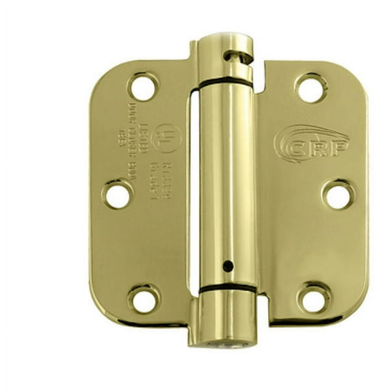 Cal-Royal NEWSH3558R US4 Spring Hinges 3 1/2" x 3 1/2", 5/8" Radius,Satin Brass
