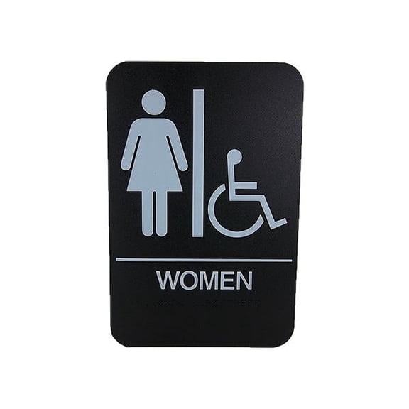 Cal Royal Women ADA Restroom Sign, 6" x 9"