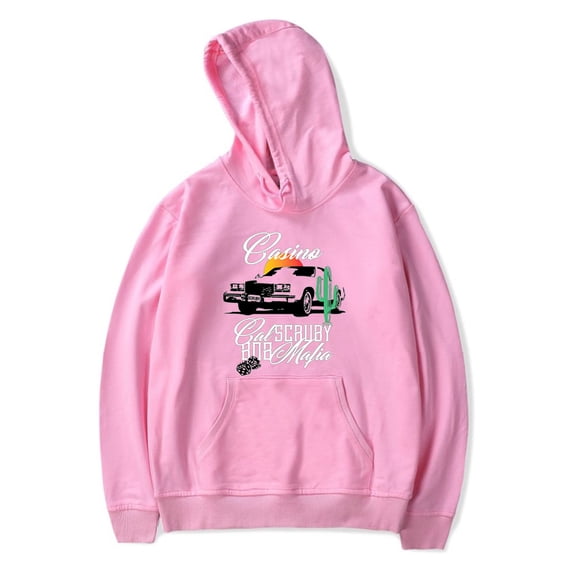 Cal Scruby Cadillac Hoodie Men's Hip Hop Printing Pullover Hooded Sweatshirts