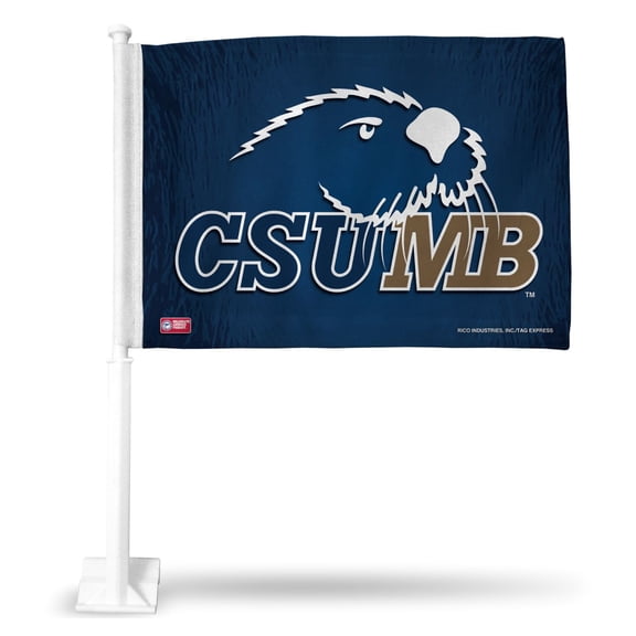 Cal State Monterey Bay NCAA Otters 14x19 Double Sided Window Mount Navy Car Flag