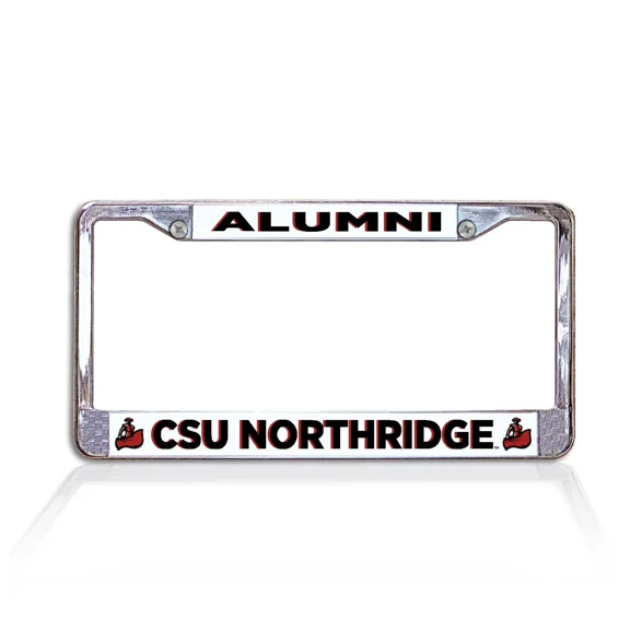 Cal State Northridge Alumni Chrome License Plate Frame (Officially Licensed) (Exclusive Design)