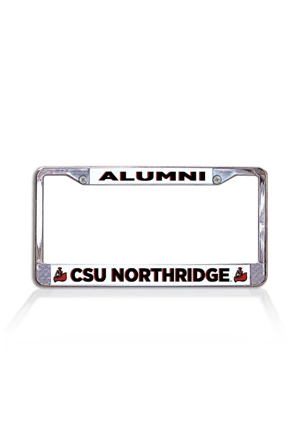 Cal State Northridge Alumni Chrome License Plate Frame (Officially Licensed) (Exclusive Design)