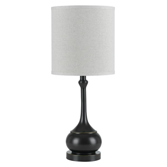 Cal Lighting Tapron 10" Durable Metal Accent Lamp with Uno Shade in Dark Bronze