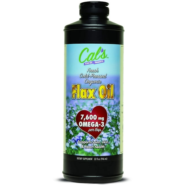 Cal's Flax Oil Omega3, 100 Pure Flaxseed Oil, for Skin, Joints, and
