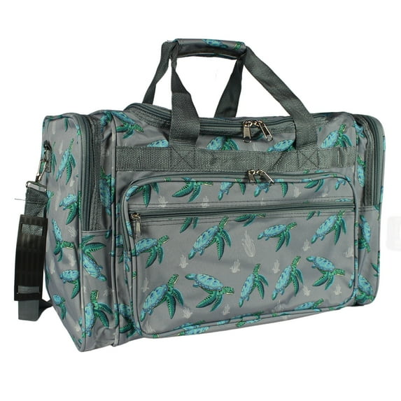 CalBags Animal Prints 19-inch Duffel Bag, Turtle Grey