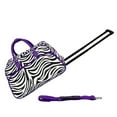 thumbnail image 1 of CalBags Animal Prints 21-Inch Carry-On Rolling Duffel Bag - Purple Trim Zebra, 1 of 8