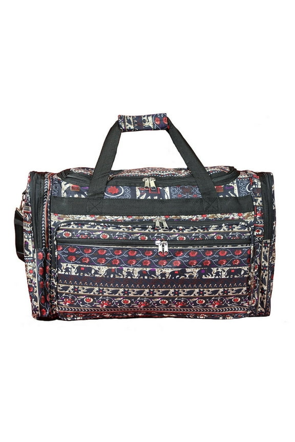 Animal Prints 22-Inch Carry-On Duffle Bag with Adjustable Shoulder Strap - Elephant
