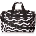 thumbnail image 1 of CalBags Chevron 19-inch Duffel Bag, Black White, 1 of 7