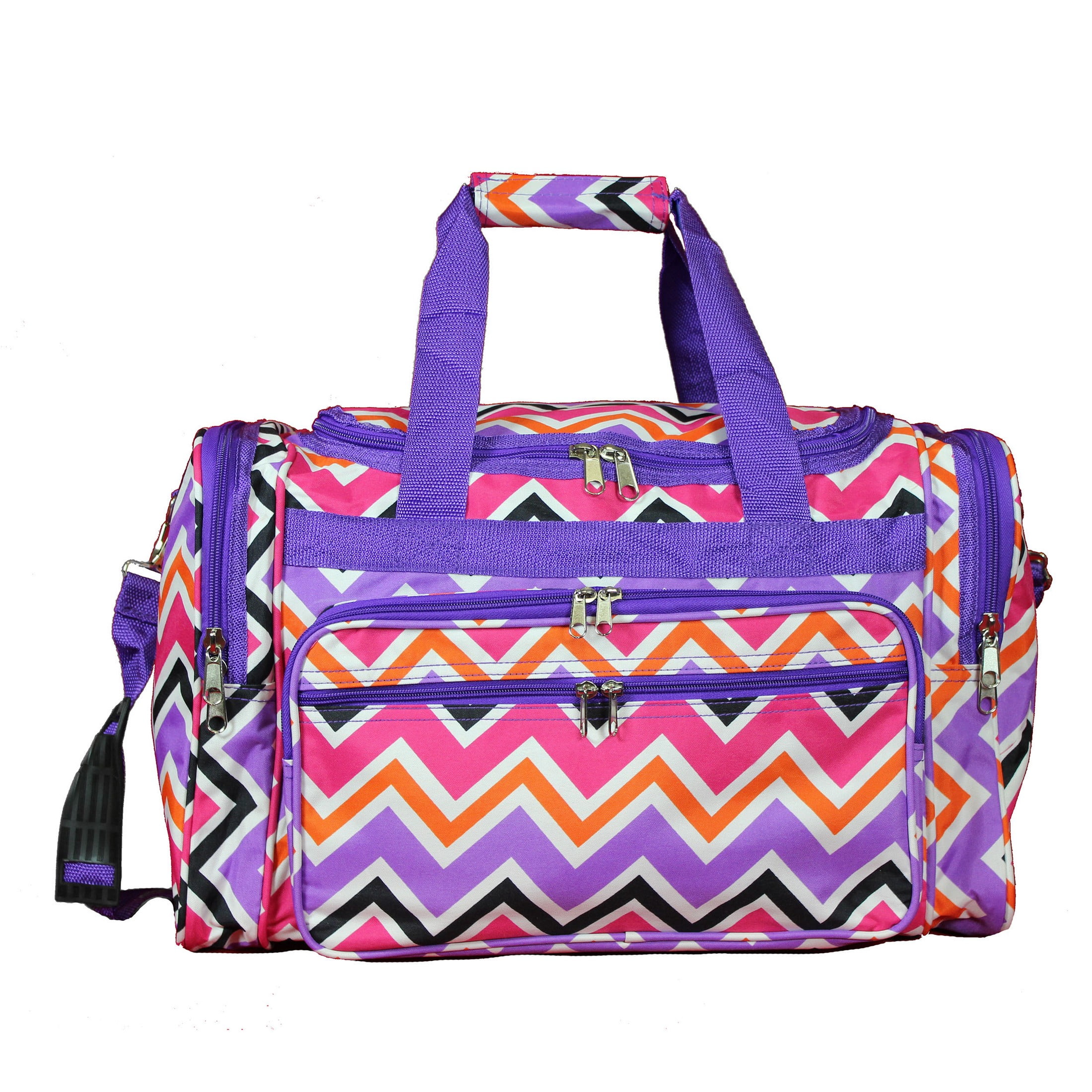CalBags Chevron 19-inch Duffel Bag, Multi Purple