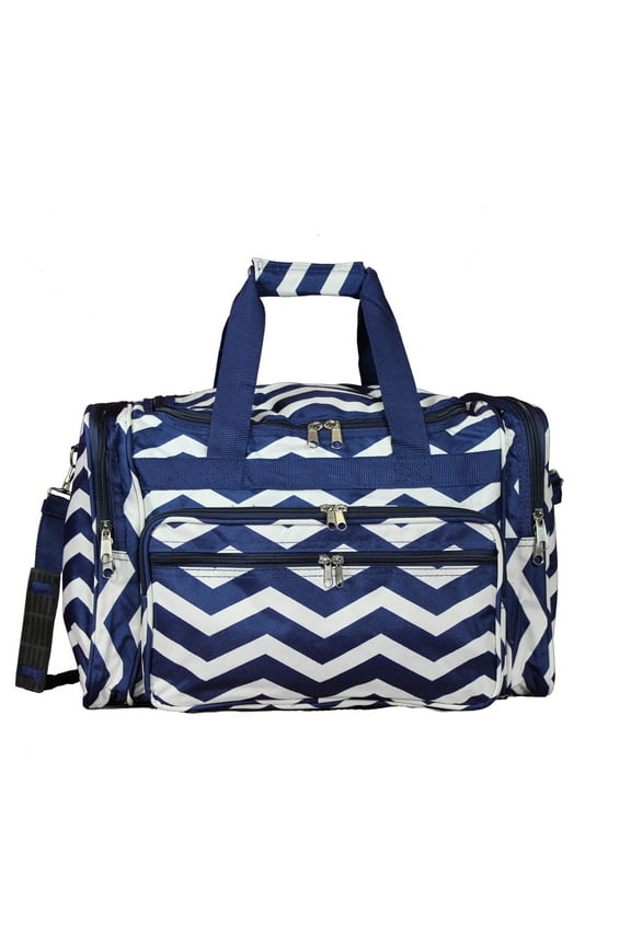Chevron 19-inch Duffel Bag, Navy White