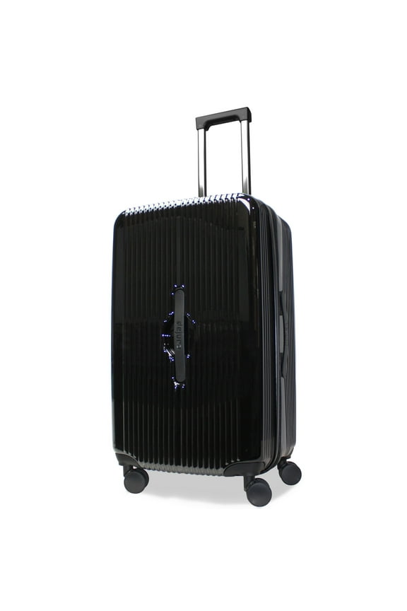 Dejuno Colossus 26-Inch Polycarbonate Lightweight Hardside Expandable Spinner Luggage with TSA Lock and Front Handle - Black