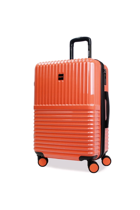 Dejuno Tonal 24-Inch Polycarbonate Lightweight Hardside Expandable Spinner Luggage with TSA Lock - Coral
