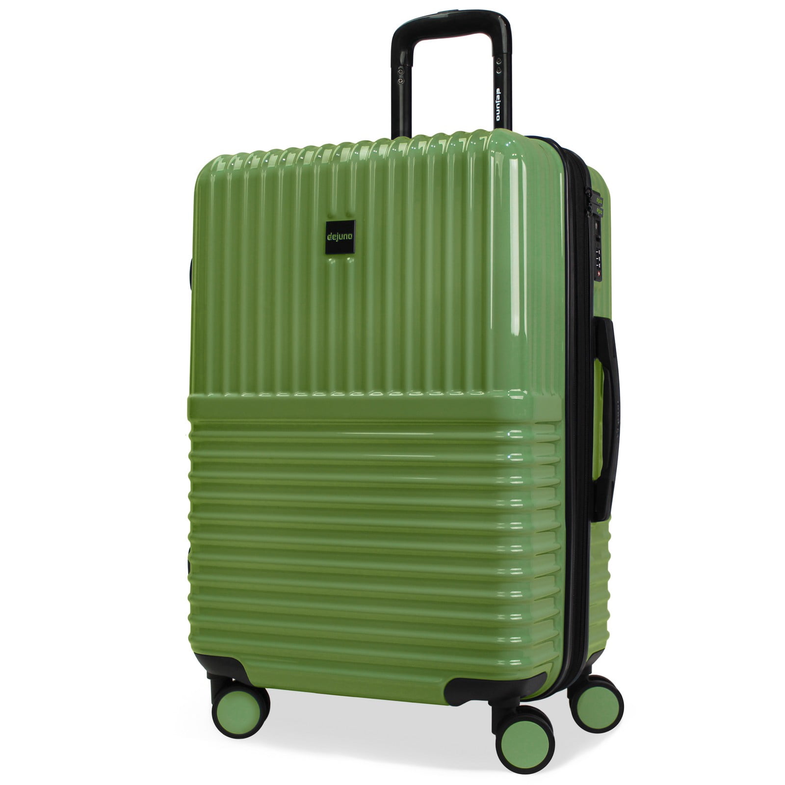 CalBags Dejuno Tonal 24-Inch Polycarbonate Lightweight Hardside Expandable Spinner Luggage with TSA Lock - Matcha