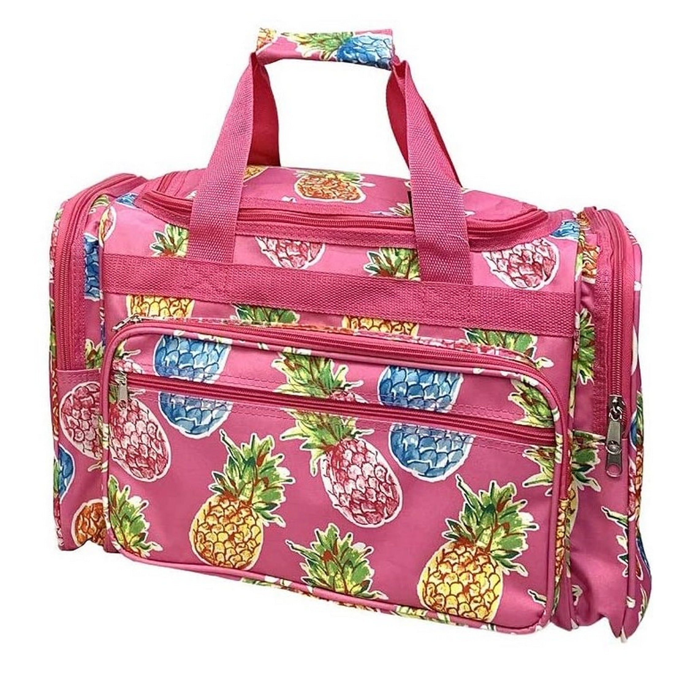 CalBags Fashion Prints 19-inch Duffel Bag, Pineapple Pink