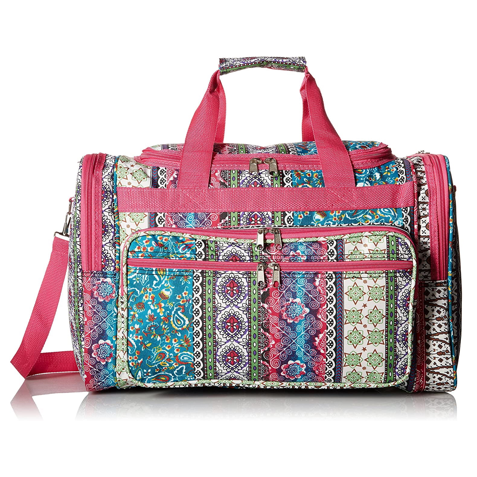 CalBags Fashion Prints 22-Inch Carry-On Duffle Bag with Adjustable Shoulder Strap - Bohemian