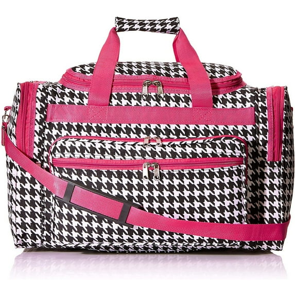 CalBags Fashion Prints, Fuchsia Trim Houndstooth