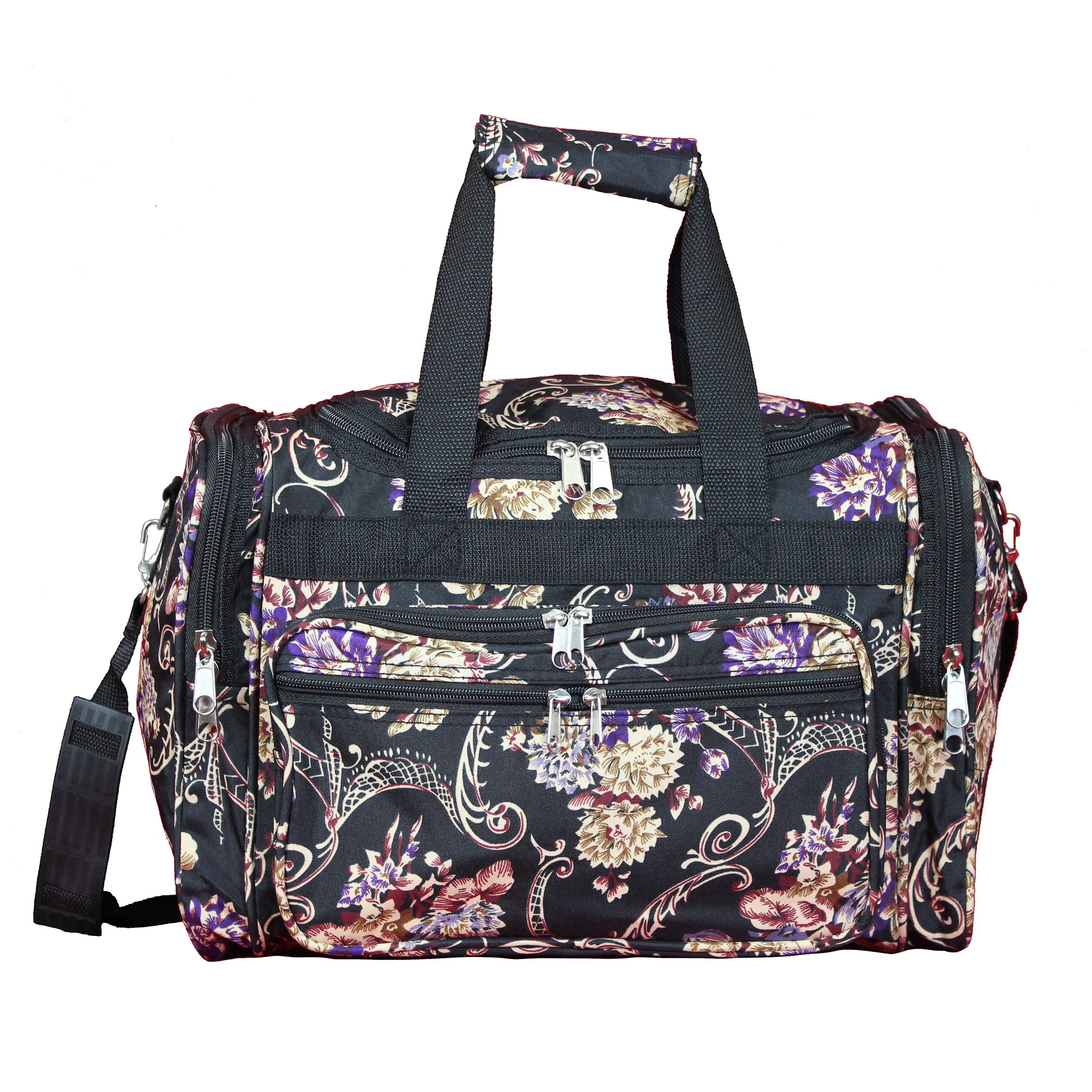 CalBags Floral Prints 16-inch Shoulder Carry-on Duffel Bag - Classic Floral
