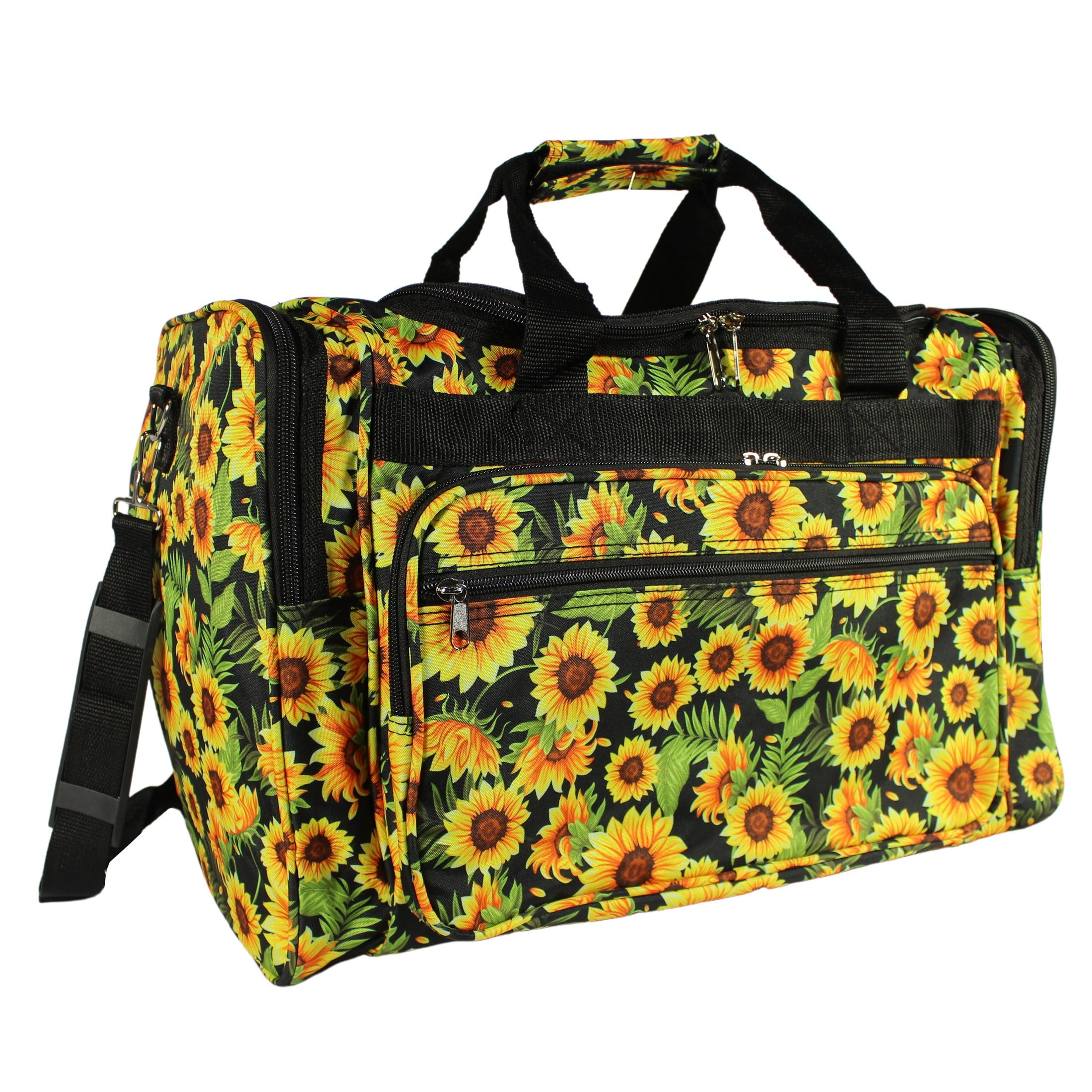CalBags Floral Prints 19-inch Duffel Bag, Sunflower