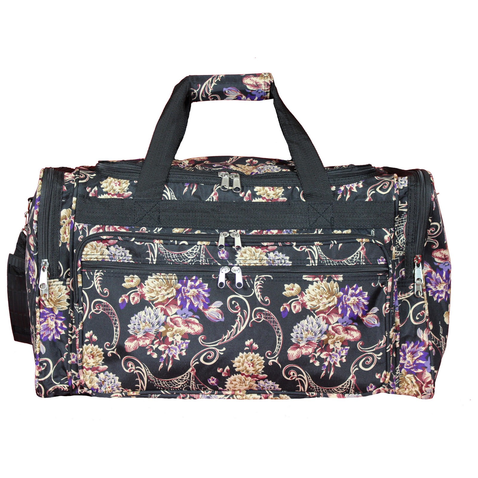 CalBags Floral Prints 22-Inch Carry-On Duffle Bag with Adjustable Shoulder Strap - Classic Floral