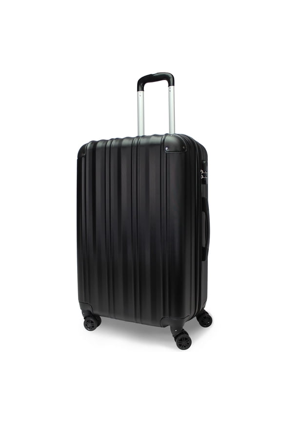 Kemyer Quest 25-Inch Hardside Lightweight Expandable Spinner Suitcase Luggage - Black