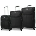 thumbnail image 1 of CalBags Kemyer Softside Lightweight 3-Piece Expandable Spinner Luggage Set - Black, 1 of 9