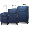 thumbnail image 1 of CalBags Kemyer Softside Lightweight 3-Piece Expandable Spinner Luggage Set - Navy, 1 of 9