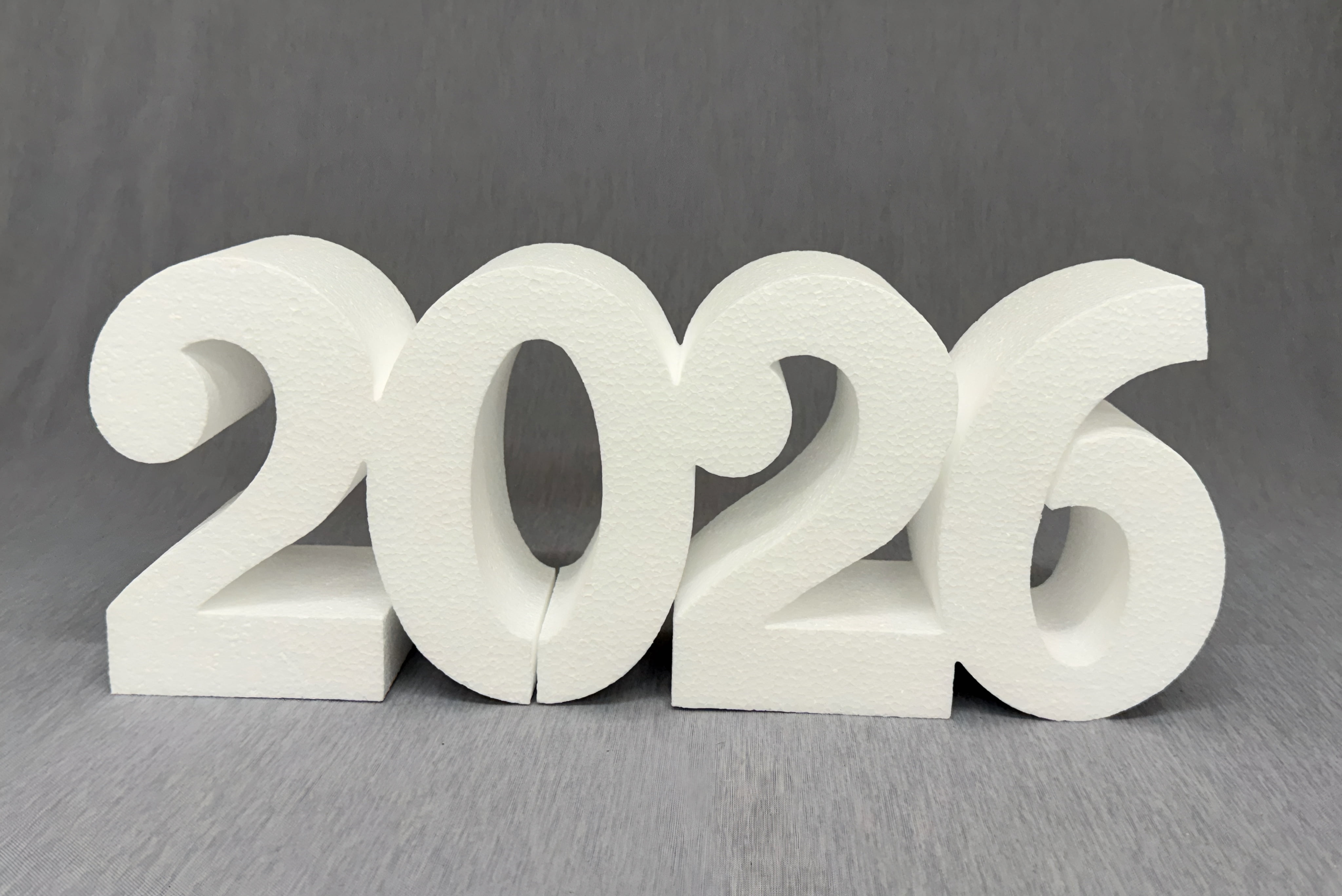 CalCastle Craft "2026" Jumbo White Foam Numbers New Year Birthday Graduation(Jumbo)
